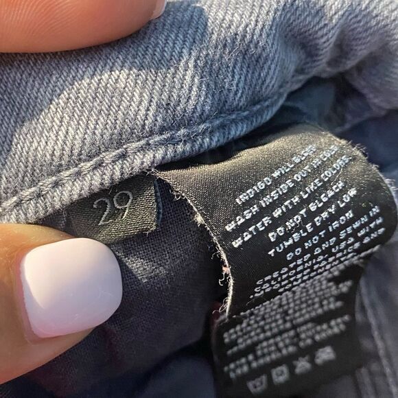 J Brand Women's Black Denim Jeans Sz 29 Raw Hem - Picture 6 of 7